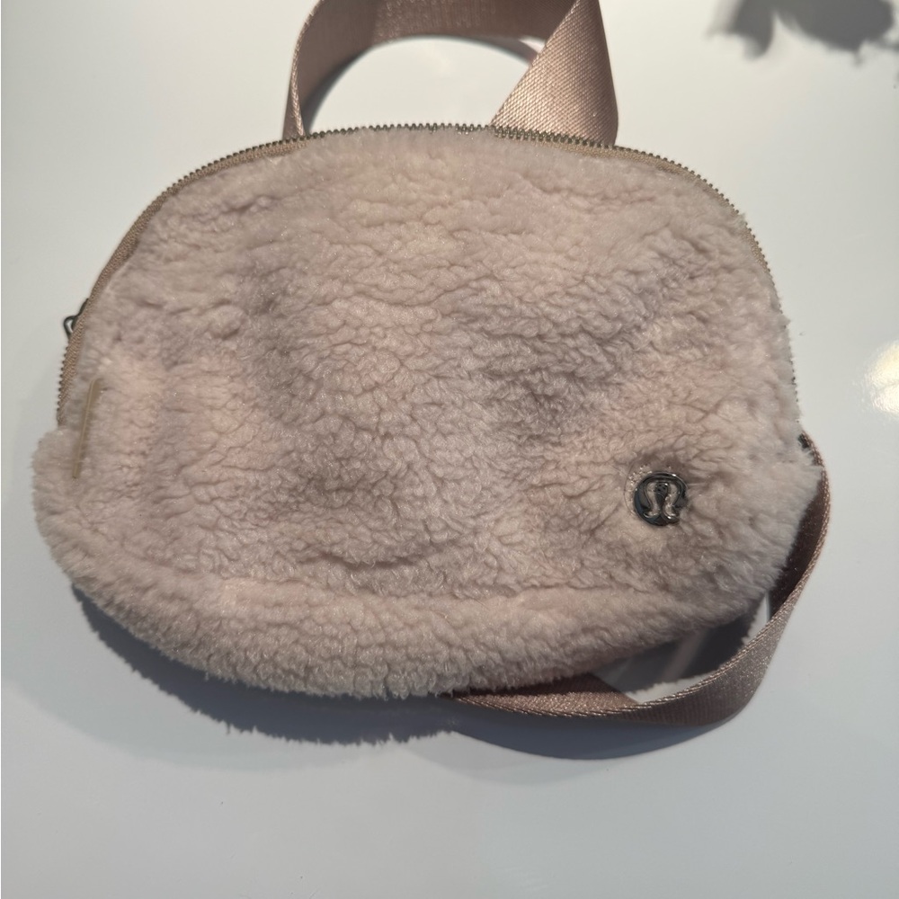 lululemon athletica Beige Sherpa Crossbody Bag